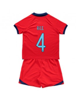 England Declan Rice #4 Auswärts Trikotsatz für Kinder WM 2022 Kurzarm (+ Kurze Hosen)